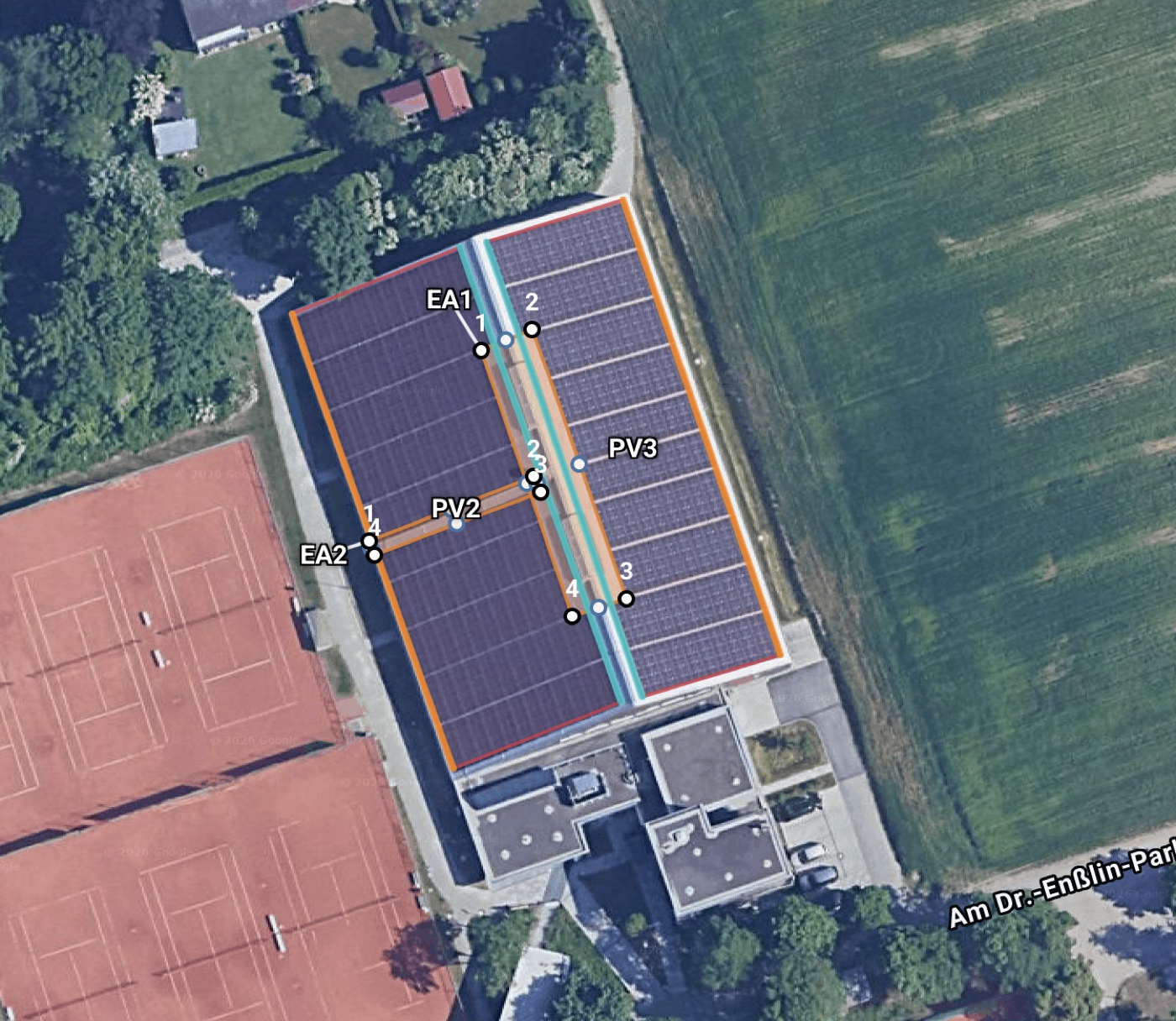 Ausschlussbereiche auf PV-Flächen